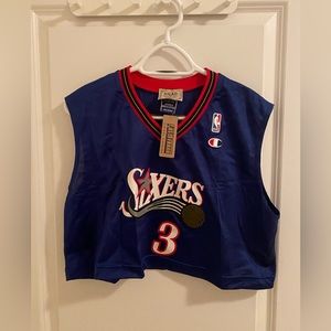 Vintage Allen Iverson Sixers cropped jersey